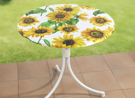 Gespannen tafelkleed met zonnebloemmotief