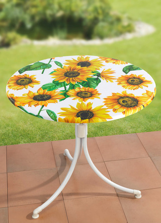 Gespannen tafelkleed met zonnebloemmotief