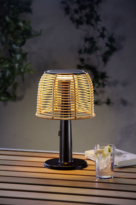 Tuinverlichting - Moderne tafellamp op zonne-energie, in Farbe NATUR Ansicht 1