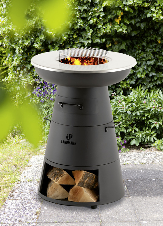 Tuin - Landmann houtskoolgrill, in Farbe SCHWARZ Ansicht 1