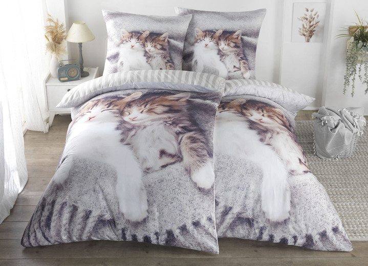 - Microvezel beddengoedset met ritssluiting, in Farbe GRIJS Ansicht 1