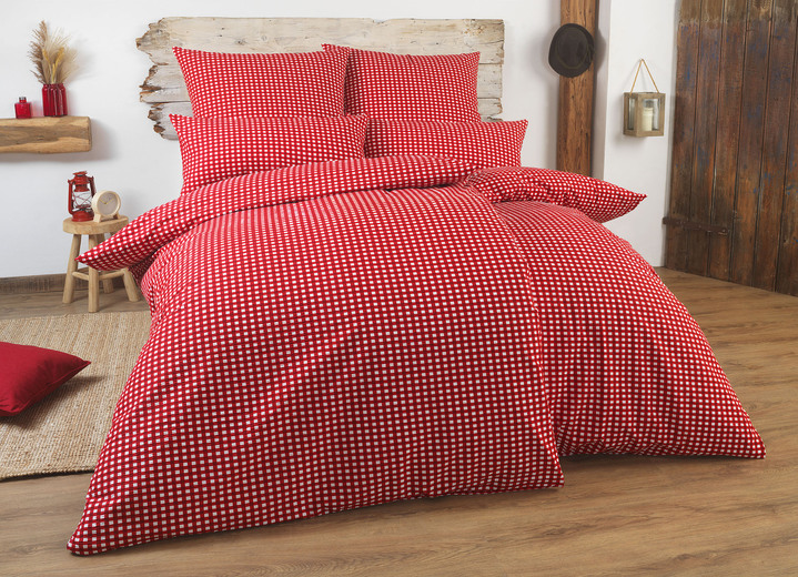 Beddengoed - Beddengoedset met rits, in Größe 111 (40 x 80 cm + 135 x 200 cm) bis 115 (80 x 80 cm + 155 x 220 cm), in Farbe ROOD Ansicht 1