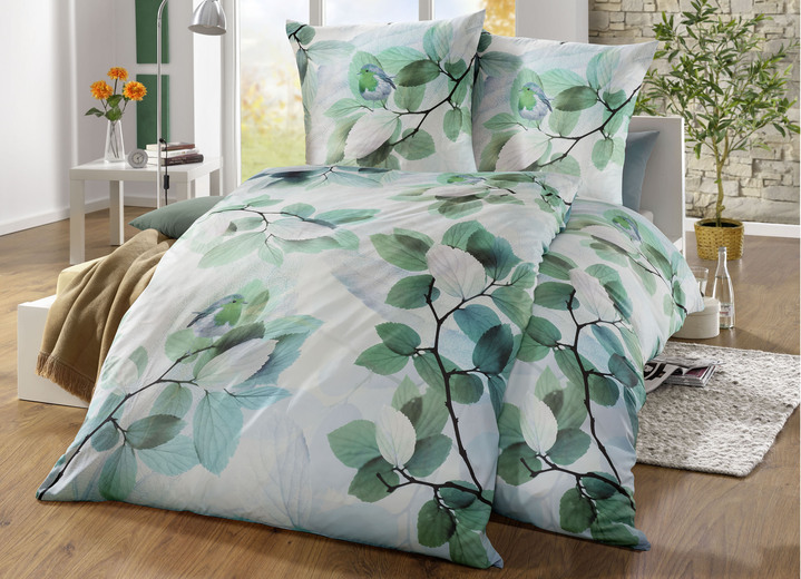 Beddengoed - Beddengoedset, in Größe 111 (40 x 80 + 135 x 200 cm) bis 115 (80 x 80 + 155 x 220 cm), in Farbe GROEN Ansicht 1