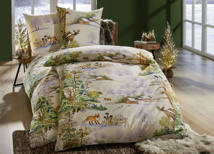 - Beddengoedset, in Größe 111 (40 x 80 cm + 135 x 200 cm) bis 412 (2x 80 x 80 cm + 2x 135 x 200 cm), in Farbe NATUR