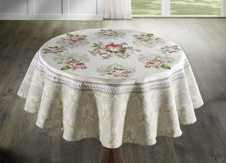 Woontextiel - Tafel- en kamerdecoratie met een romantisch rozenmotief, in Größe 100 (2 placemats, 35x50 cm) bis 404 (Kussensloop, 45 x 45 cm), in Farbe MULTICOLOR Ansicht 1