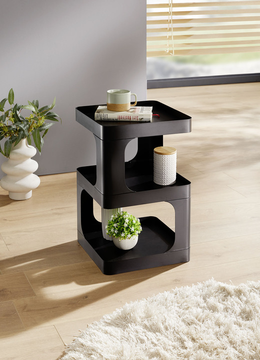 Tafels - Moderne bijzettafel gemaakt van metaal, in Farbe SCHWARZ Ansicht 1