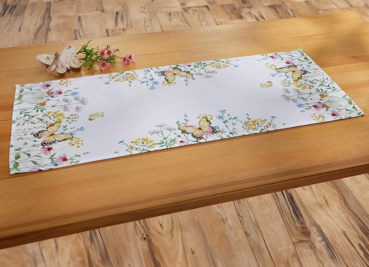 Woontextiel - Prachtig tafelkleed met lentemotieven, in Größe 110 (loper, 40 x 90 cm) bis 404 (Kussensloop, 40 x 40 cm), in Farbe  Ansicht 1