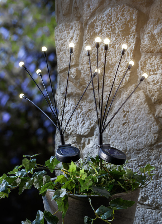 Tuinverlichting - Zonnestekker Firefly, set van 2, in Farbe SCHWARZ