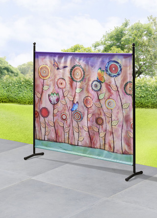 Scheidingswand met origineel bloemenmotief