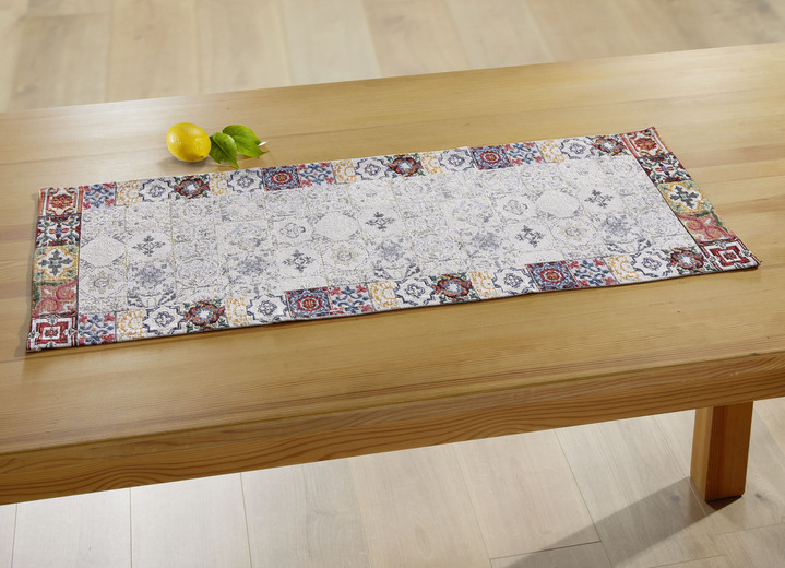 Woontextiel - Tafeldecoratie in wandtapijtkwaliteit, in Größe 150 (loper, 40 x 90 cm) bis 185 (tafelkleed, 90x 90 cm), in Farbe BUNT Ansicht 1