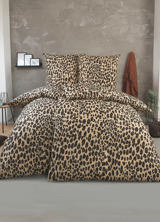 Beddengoedset met luipaardprint