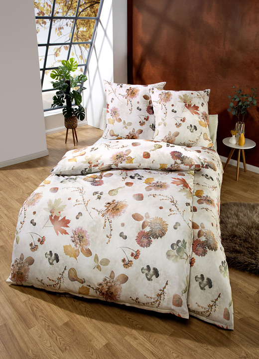 Beddengoed - beddengoedset, in Größe 112 (80 x 80 cm + 135 x 200 cm) bis 115 (80 x 80 cm + 155 x 220 cm), in Farbe BEIGE Ansicht 1