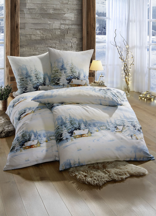 Beddengoed - Dubbelzijdig bedrukt beddengoedset met winterlandschap, in Farbe MULTICOLOR