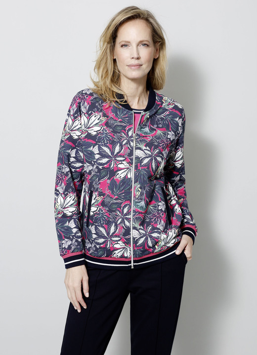 Shirts - Sweatvest met zijzakken, in Größe 038 bis 044, in Farbe MARINE FUCHSIA Ansicht 1