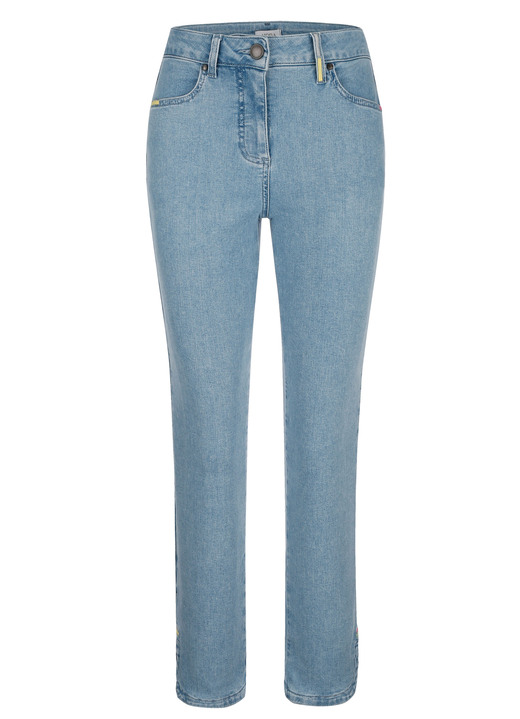 Broeken - Enkellange jeans in 5-pocketmodel, in Größe 038 bis 052, in Farbe HELLBLAU Ansicht 1