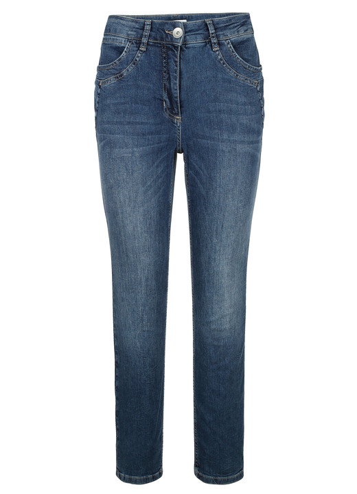 Broeken - Jeans met een trendy wassing, in Größe 019 bis 052, in Farbe BLAUW Ansicht 1