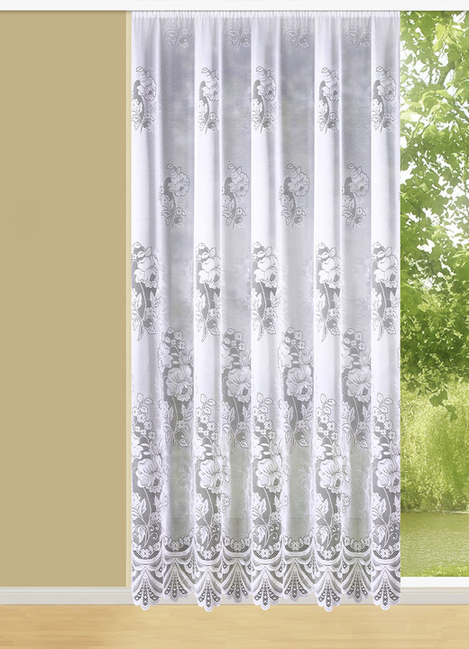 Klassiek - Lange jaloezieën met automatische plooiband, in Größe 176 (H 175 x B 250 cm) bis 294 (H 245 x B 500 cm), in Farbe WEISS