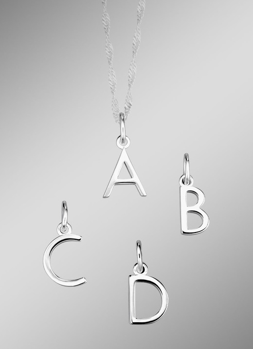 Hangers - Charmante letterhangers van zilver, in Größe 001 bis 9, in Farbe , in Ausführung Letter K Ansicht 1
