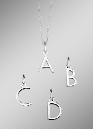 Charmante letterhangers van zilver