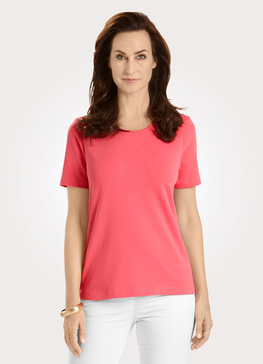 Shirts - Comfortabel shirt in 7 kleuren, in Größe 038 bis 052, in Farbe KORAAL Ansicht 1