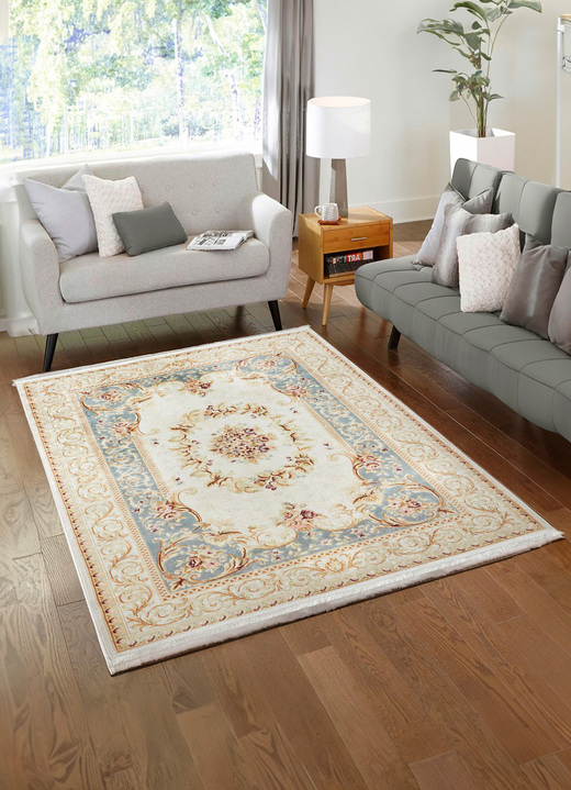 Tapijten - Bruggen, tapijten en galerij van Webana, in Größe 102 (Brug, 60 x 115 cm) bis 305 (tapijt, ؠ160 cm), in Farbe BLAUW Ansicht 1