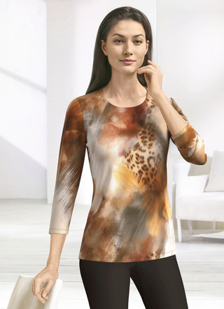 Shirt met all-over design