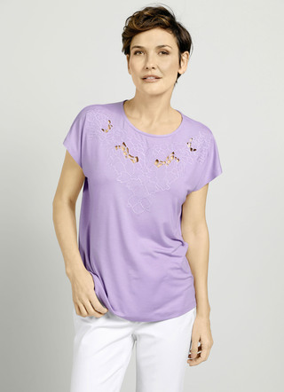 Shirt met modieuze uitsparingen