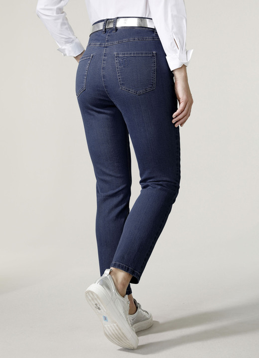 Broeken - Enkellange jeans in 5-pocketmodel, in Größe 019 bis 052, in Farbe DUNKELBLAU Ansicht 1