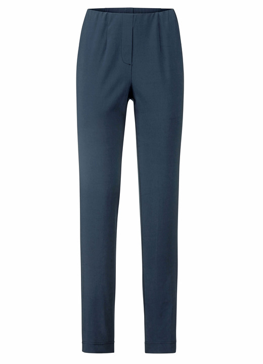 Broeken met elastische band - Chique broek in comfortabel pull-on-model Broeken met elastische band - Chique broek in comfortabel pull-on-model, in Größe 019 bis 052, in Farbe MARINE