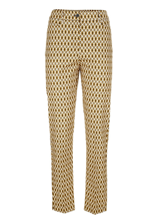 Broeken - Broek met felgekleurde print, in Größe 020 bis 052, in Farbe BRUIN TERRACOTTA Ansicht 1