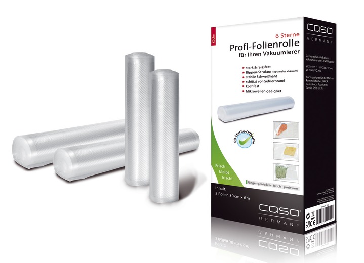 Accessoires - Folierollenset, 2 stuks, voor Caso vacumeermachines, in Farbe TRANSPARENT