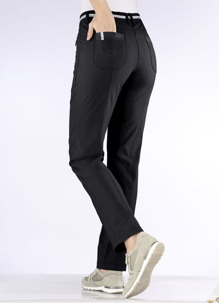 Broek met sportieve chic ZWART