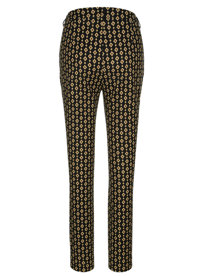 Broek in minimaal ontwerp ZWART-GEEL