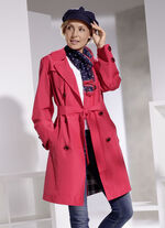 Trenchcoat met riem in 2 kleuren ROOD
