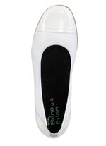 ELENA EDEN, klassieke damesballerina's, breedte G, met uitneembaar voetbed WIT