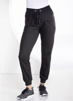 Casual broek met ritszakken in 4 kleuren ZWART