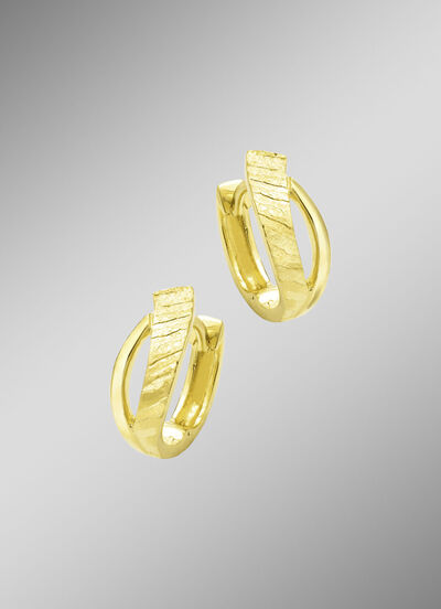 Vergulde zilveren creolen 