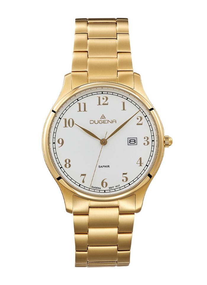 Dugena quartz herenhorloge met roestvrijstalen bandkast 