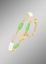 Sieradenset, 3-delig, van messing met kristalstenen 