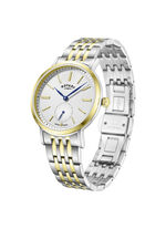 Roterend quartz herenhorloge met roestvrijstalen bandkast 