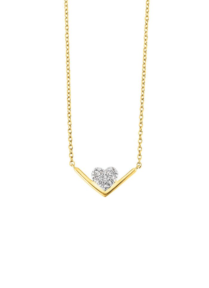 Stevig collier met diamanten 