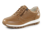 ELENA EDEN, sportieve damessneakers, breedte H, met uitneembaar voetbed CAMEL