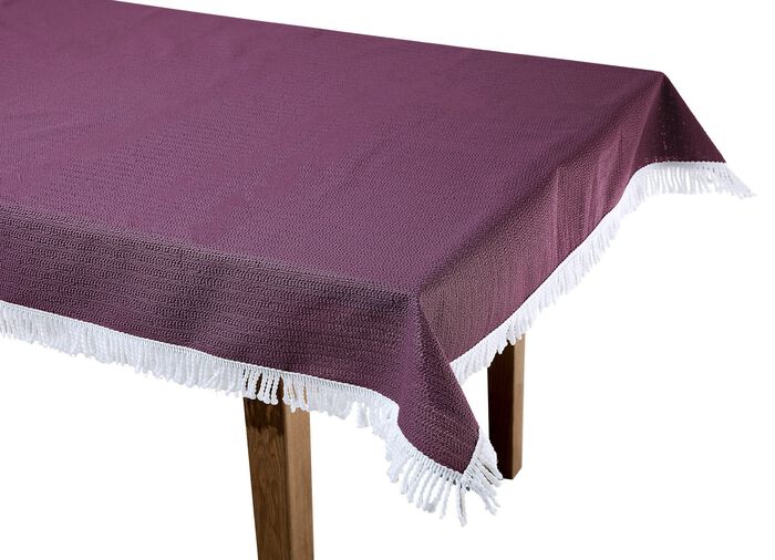 Wind- en weerbestendig tuintafelkleed met franjes aan de randen 