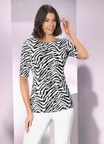 Shirt met modieuze platte halslijn 