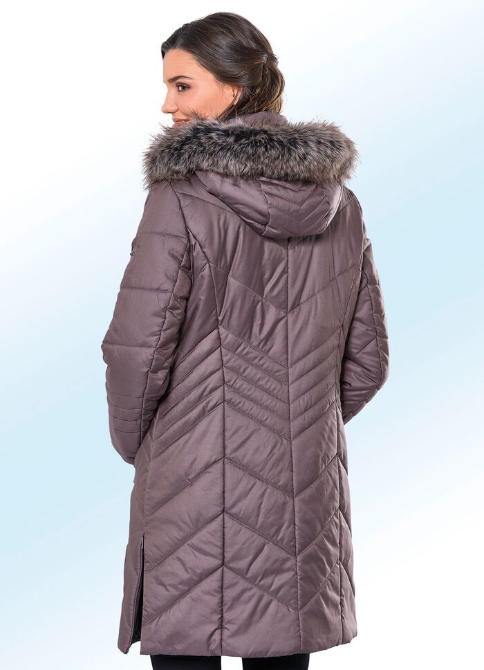 Korte jas met afneembare capuchon ROZENKWARTS