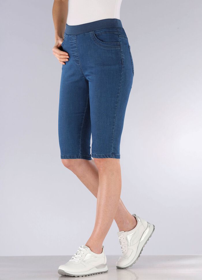 Bermudashort met jersey tailleband 