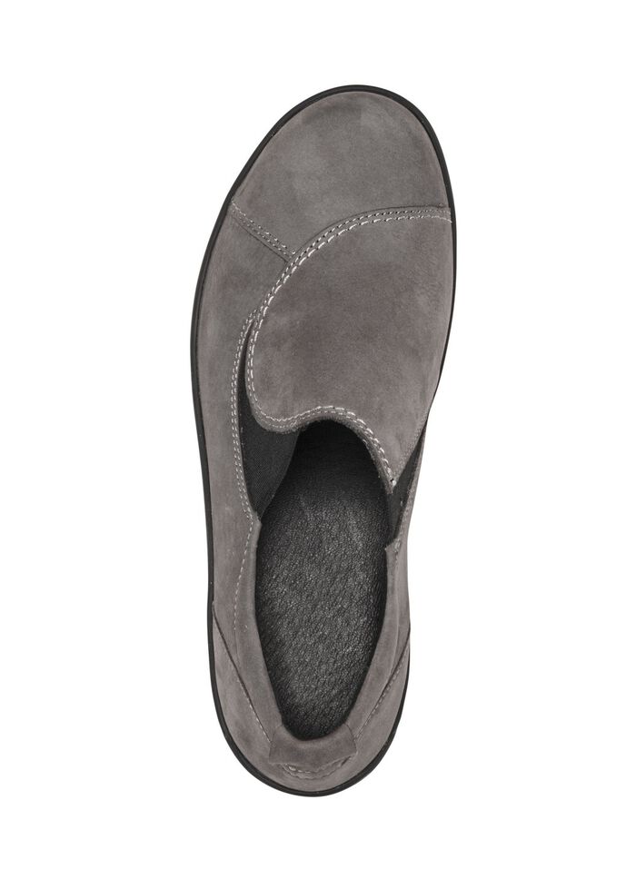 ELENA EDEN nubuck leren pantoffels GRIJS