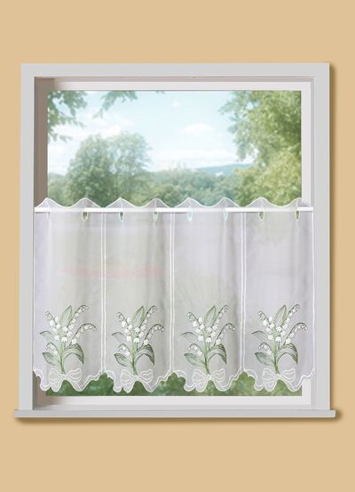 Korte jaloezie&euml;n met stangdoorgangen en gebogen uiteinden 