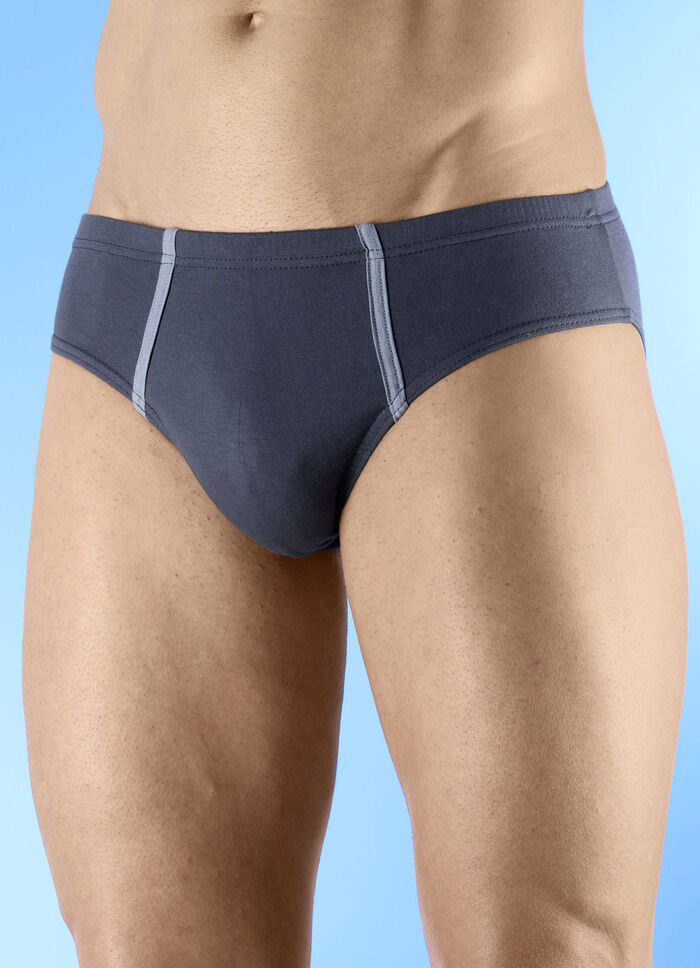 Zespack slips met contrasterende biezen 