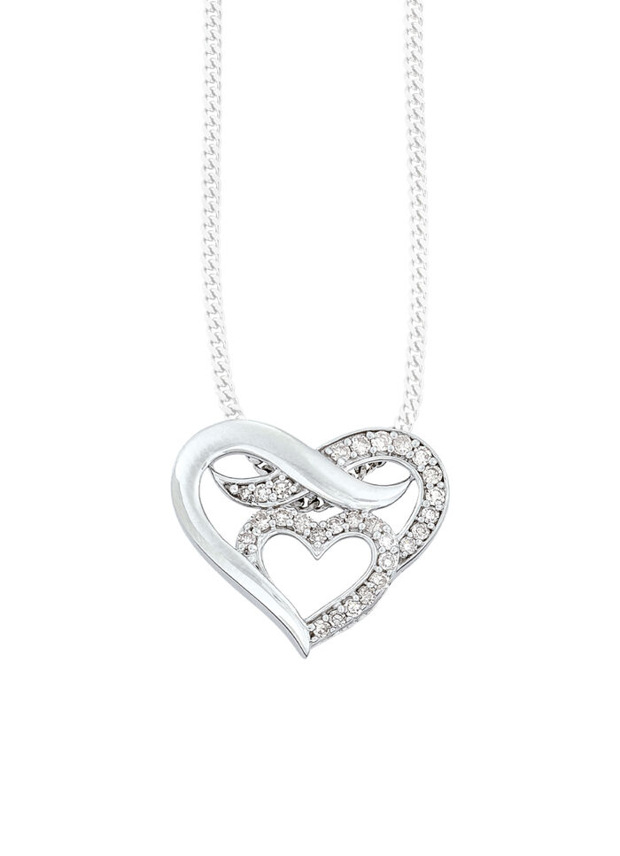 Lief hartje hanger met diamanten 